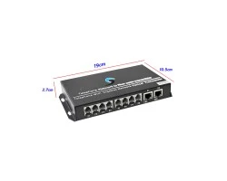 PCM Voice 4 Phone + 2 LAN 10/100 To Fiber Optic