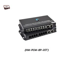 PCM Voice 8 Phone + 2 LAN 10/100 To Fiber Optic