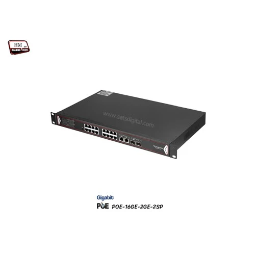 Gigabit PoE Switch 16GE POE + 2GE + 2 SFP (Rack)