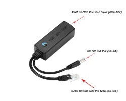Active PoE Splitter 10/100M 48V To 12V