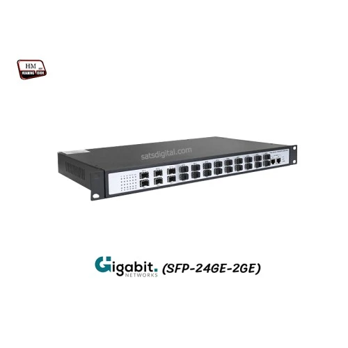 Gigabit FIBER SFP Switch 24 Port + 2 Gigabit Uplink