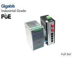 Gigabit Industrial PoE 4 Port + 2 SFP + IND Power