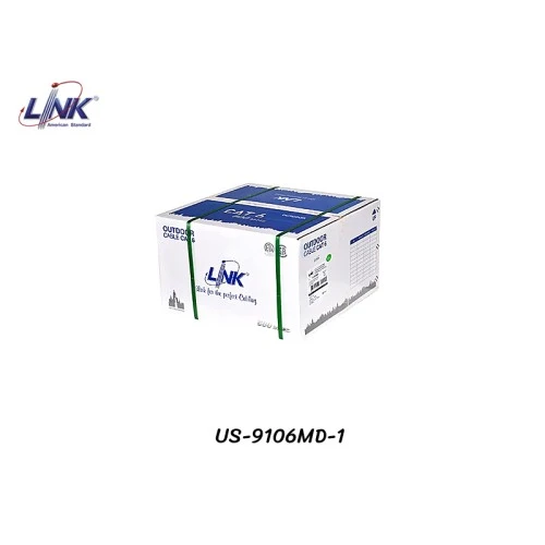 สายแลน CAT6 100 เมตร Outdoor มีสลิง LINK รุ่น US-9106MD-1