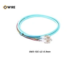 Pigtail 12 Core LC/UPC MM OM3 0.9mm ยาว 1.5 เมตร