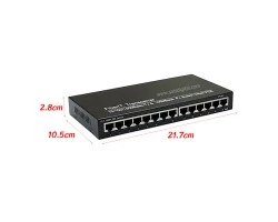 Gigabit PoE Switch 12 Port + 2 LAN GE Uplink