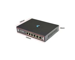 Gigabit PoE Switch 4 Port + 2 LAN GE Uplink