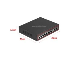 PoE Switch 8 Port 10/100 + 2 LAN GE Uplink
