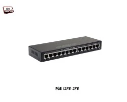 PoE Switch 12 Port 10/100 + 2 LAN FE Uplink