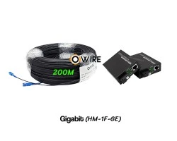 สายไฟเบอร์ออฟติก 1 Core 200 เมตร + Media BIDI 1G