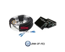 สายไฟเบอร์ออฟติก 2 Core 300 เมตร + Media DX 10/100