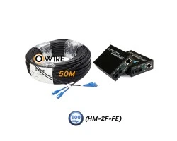สายไฟเบอร์ออฟติก 2 Core 50 เมตร + Media DX 10/100