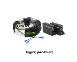 สายไฟเบอร์ออฟติก 2 Core 200 เมตร + Media DX 1G