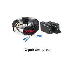 สายไฟเบอร์ออฟติก 2 Core 300 เมตร + Media DX 1G