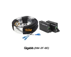 สายไฟเบอร์ออฟติก 2 Core 50 เมตร + Media DX 1G