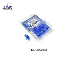 ยางครอบหัวแลน CAT6 สีฟ้าใส LINK รุ่น US-6624A (10 ชิ้น)