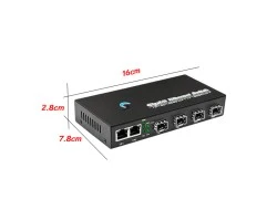 Gigabit Fiber SFP Switch 4 Port + 2GE