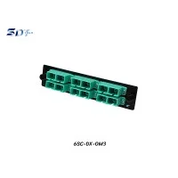 SNAP-IN Aluminum Plate 6SC Aqua OM3 Duplex SNAP-IN Aluminum Plate 6SC Aqua OM3 Duplex