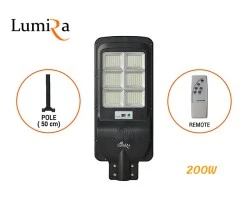 โคมไฟถนนโซล่าเซลล์ LUMIRA รุ่น LSC-024 200W