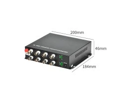Fiber Optic Video Converter 8 Channel 1080p